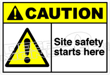 Caution 258H - site safety starts here 