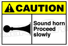 Caution 263H - sound horn proceed slowly