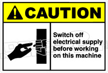 Caution 274H - switch off electrical supply 