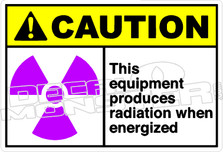 Caution 278H - this equipment produces radiation