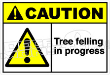 Caution 282H - tree felling in progress