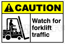 Caution 293H - watch for forklift traffic