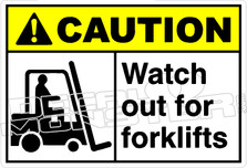 Caution 295H - watch out for forklifts