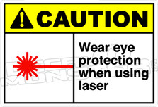 Caution 307H - wear eye protection when using laser