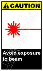 Caution 005V - avoid exposure to beam
