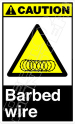 Caution 006V - barbed wire
