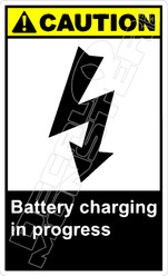 Caution 010V - battery charging in progress
