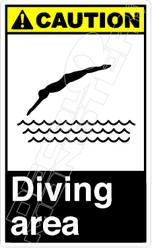 Caution 035V - diving area 