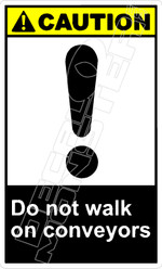 Caution 063V - do not walk on conveyors 