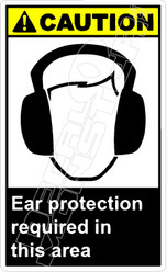 Caution 071V - ear protection required in this area 