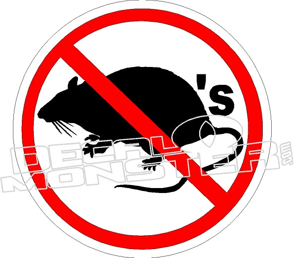 No Rats - Funny Decal - DecalMonster.com