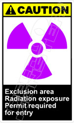 Caution 078V - exclusion area radiation exposure permit required for entry