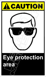 Caution 086V - eye protection area 