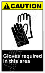 Caution 112V - gloves required in this area 