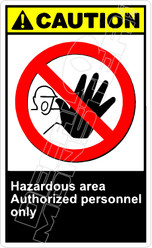Caution 125V - hazardous area authorized personnel only 