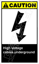 Caution 151V - high voltage cables underground
