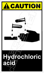 Caution 154V - hydrochloric acid 
