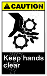 Caution 162V - keep hands clear