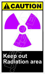 Caution 164V - keep out radiation area