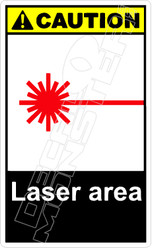 Caution 166V - laser area
