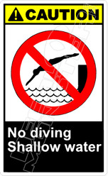 Caution 195V - no diving shallow water 