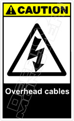 Caution 212V - overhead cables 