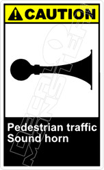 Caution 219V - pedestrian traffic sound horn