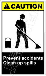 Caution 223V - prevent accidents clean up spills