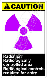 Caution 232V - radiation radiologically controlled area 
