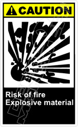 Caution 248V - risk of fire explosive material 