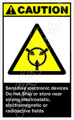 Caution 261V - sensitive electronic devices do not ship