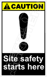 Caution 262V - site safety starts here