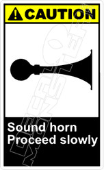 Caution 267V - sound horn proceed slowly 