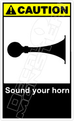 Caution 268V - sound your horn 