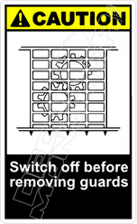 Caution 277V - switch off before removing guards 