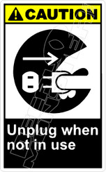 Caution 294V - unplug when not in use 