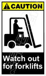 Caution 300V - watch out for forklifts 