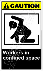 Caution 330V - workers in confined space 