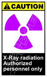 Caution 334V - x-ray radiation authorized personnel only 