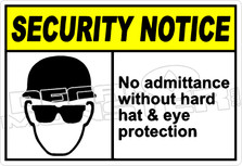 security 008H - no admittance without hard hat