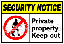 security 010H - private property keep out