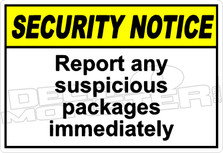 security 011H - report any suspicious packages immediate