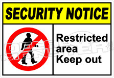 security 012H - restricted area authorized persons only