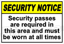 security 013H - security passes are required in this area