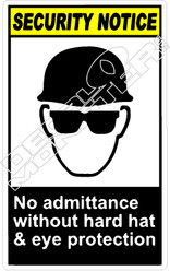 security 008V - no admittance without hard hat 