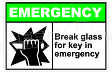 Emergency 005H - break glass for key in emergency 