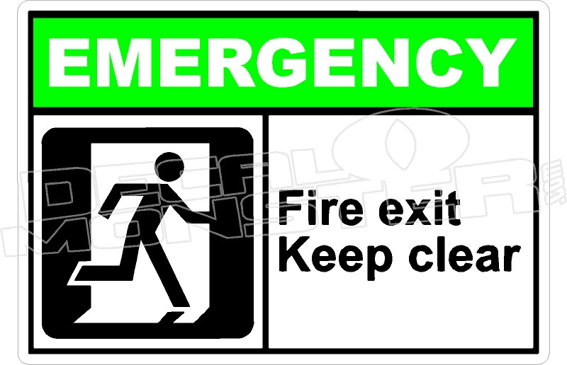Vsafety Cartello Uscita Antincendio 600x200 Mm - Plastica Rigida 2 Mm, EN ISO 7010