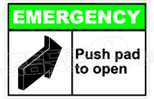 Emergency 042H - push pad to open