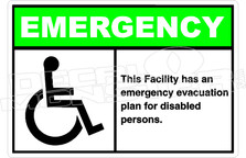 Emergency 051H - this facility has an  emergency evacuation plan