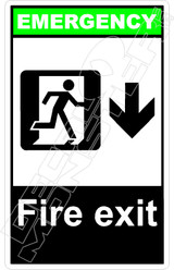 Emergency 020V - fire exit down 